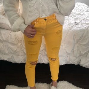 Garage Clothing- Ripped Jeans (yellow)